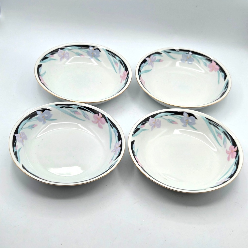 Tienshan Isabella Fine China Soup/Cereal Bowls Set of 4 VINTAGE 1980's